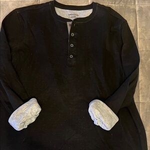 UNTUCKit Men's Black and Gray double faced Long Sleeve Shirt